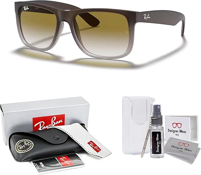 Ray-Ban RB4165 JUSTIN Sunglasses For Men For Women+BUNDLE with ACCESSORY EYEWEAR KIT