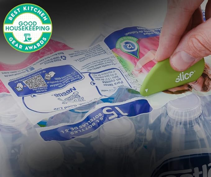 Slice Micro Safety Cutter | Safe Ceramic Box Cutter Lasting 11x Longer than Metal | Keychain Box Opener | 48 Pack | Green