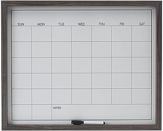 Mikasa Office Boards with Gray Border, Cork, White Board and Calendar White Board, 16.93x1.57x21.06 Inch, Set of 3