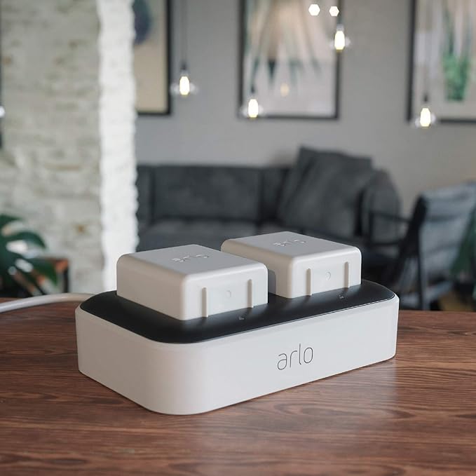 Arlo Accessory - Dual Charging Station | Charge up to Two Batteries | Compatible with Arlo Ultra Only |(VMA5400C) (Renewed)