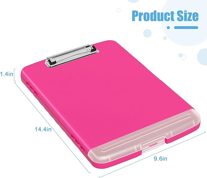 Hongri Clipboard with Storage with Pen Holder, Folder Nursing Clip Board 8.5 x 11 Foilo-Side Opening, High Capacity, Light Weight for Teachers, Classroom. Size 14 x 9.6 x 1.2 in(Red)