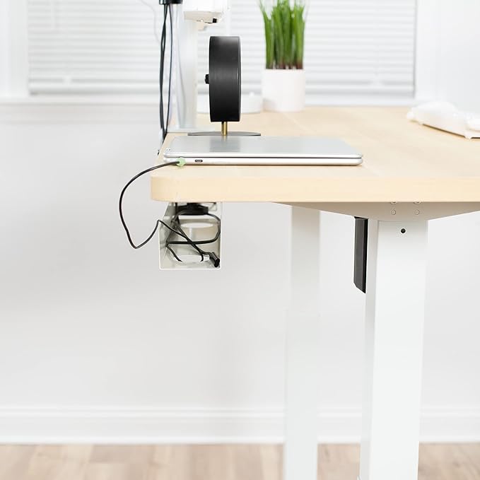 VIVO 2 Pack Under Desk 17 inch Cable Management Tray, Cord Organizer, Home Office Desk Accessories, White, DESK-AC06-2CW