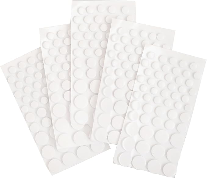 American Crafts Sticky Thumb Dimensional Adhesive Foam 275/Pkg-White Dots, Assorted Sizes