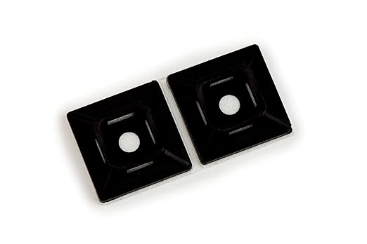 3M Cable Tie Mounting Base, 2-way Screw Mount, .60" X .41", Bag of 100