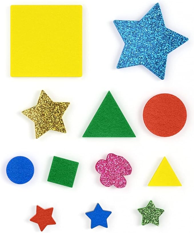 ARTEZA EVA Foam Shapes, 1000 Pieces, Assorted Colors, Peel and Stick Self-Adhesive Foam Pieces for Learning Centers and After-School Projects