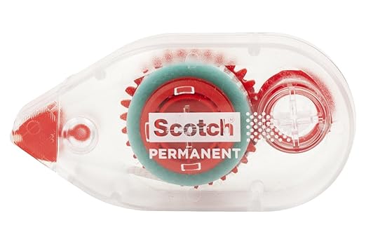 Scotch 6061 Scotch Double Sided Adhesive Roller Tape Runner, Permanent, Acid-Free, Photo-Safe Adhesive for Scrapbooking, Photo Mounting, and Crafts, 0.27 in x 26 ft per Roller, Pack of 4