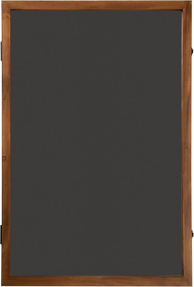 Flash Furniture Banks Jersey Display Case, Hanging PVC Tube, Velvet Lined Back, Foam Sheet Insert, Acrylic Window, Anti-Theft Lock with Keys, 24x36, Rustic Brown