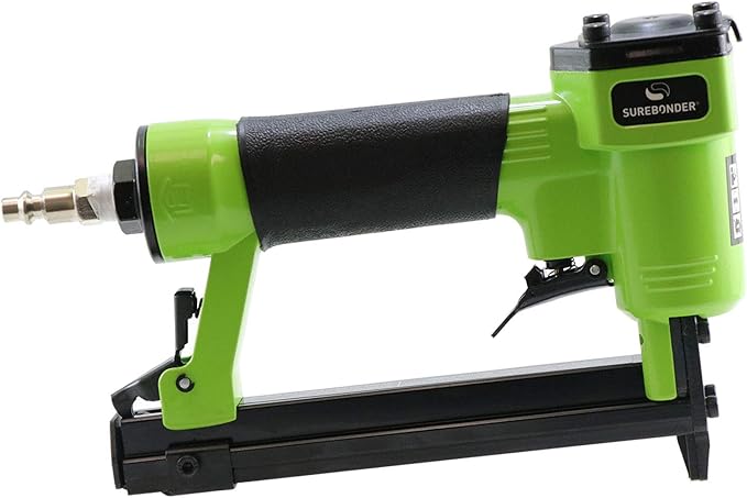 Surebonder Pneumatic 22G Narrow Crown Upholstery Staple Gun with Blow Molded Carrying Case (Air Compressor Needed - Not Included),9615A
