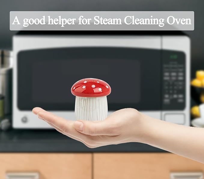 Mushroom Microwave Cleaner Steam Ceramic Oven Cleaner Microwave Steam Cleaner Red Kitchen Microwave Cleaning
