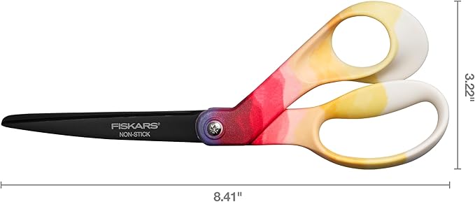 Fiskars Explore Scissors, Non-Stick Blades, Design Collection, Daybreak, 8 Inches
