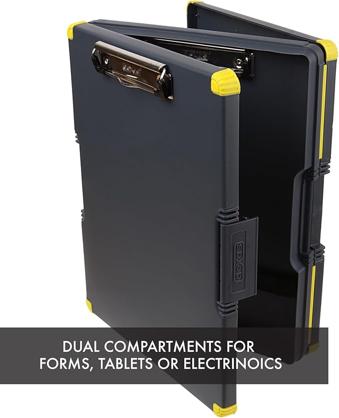 Dexas Duo Clipcase Dual Sided Storage Case and Organizer, Yellow