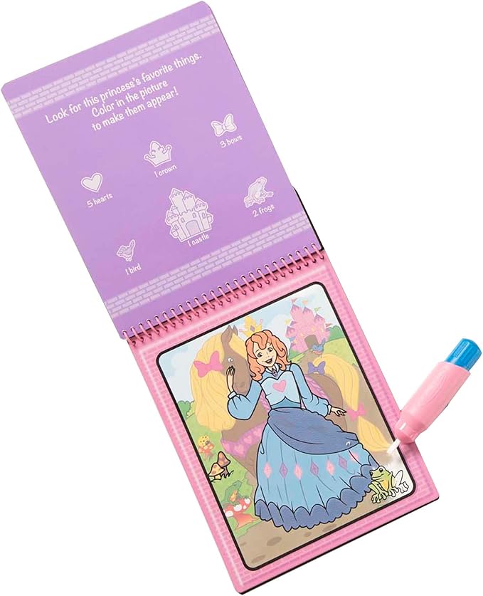 Melissa & Doug On The Go Water Wow! Mess Free Coloring Book, Reusable Water-Reveal Activity Pad, Fairy Tale, Travel Toys, Party Favors, for Toddlers & Kids Ages 3+ - FSC Certified