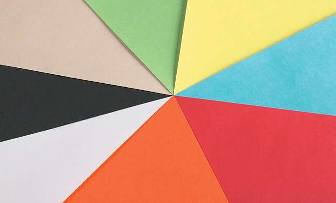 School Smart Bristol Board, 9 x 12 Inches, Assorted Colors, Pack of 100