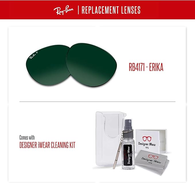 Ray-Ban Original RB4171 ERIKA Replacement Lenses For Women+BUNDLE with ACCESSORY EYEWEAR KIT