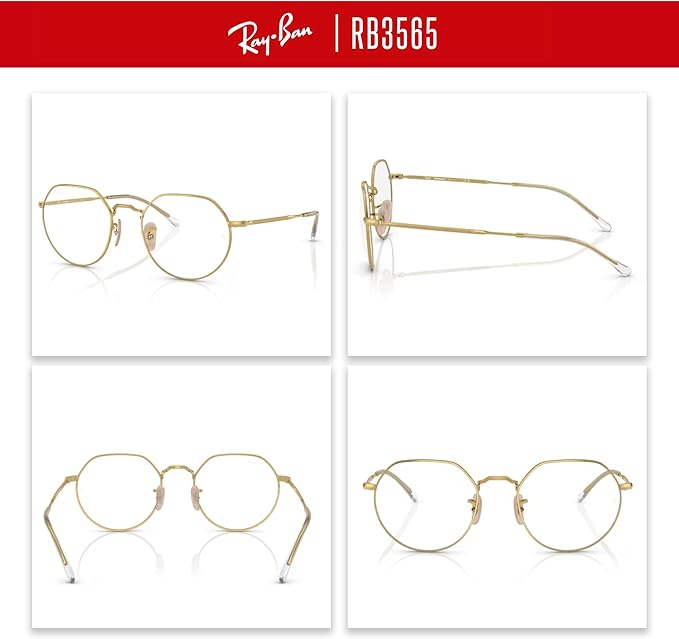 Ray-Ban Jack RB3565 Rounded Hexagonal Sunglasses for Men for Women +BUNDLE with ACCESSORY EYEWEAR KIT