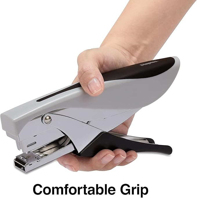 Staples Deluxe Plier Stapler, 20‑Sheet Capacity, Black/Gray, 3‑Pack – Handheld Office Staplers