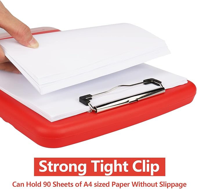 SFLHHDM Clipboard with Storage, Clip Boards 8.5x11, Plastic Clipboards with Pen Holder, Clip Board with Storage Compartments, Nurse Clipboard with Storage for Classroom, Student, Teacher