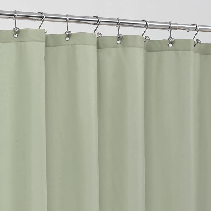 ALYVIA SPRING Stall Fabric Shower Curtain Liner Waterproof - Soft & Lightweight Small Shower Curtain with Magnets for Narrow Stall Size, Machine Washable - 36x72, Desert Sage
