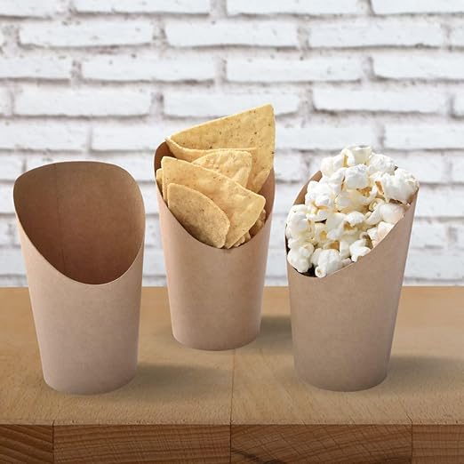Amscan Brown BBQ Paper Food Containers (4.6" x 3.15") Pack of 20 - Perfect for Picnics, Parties & Celebrations