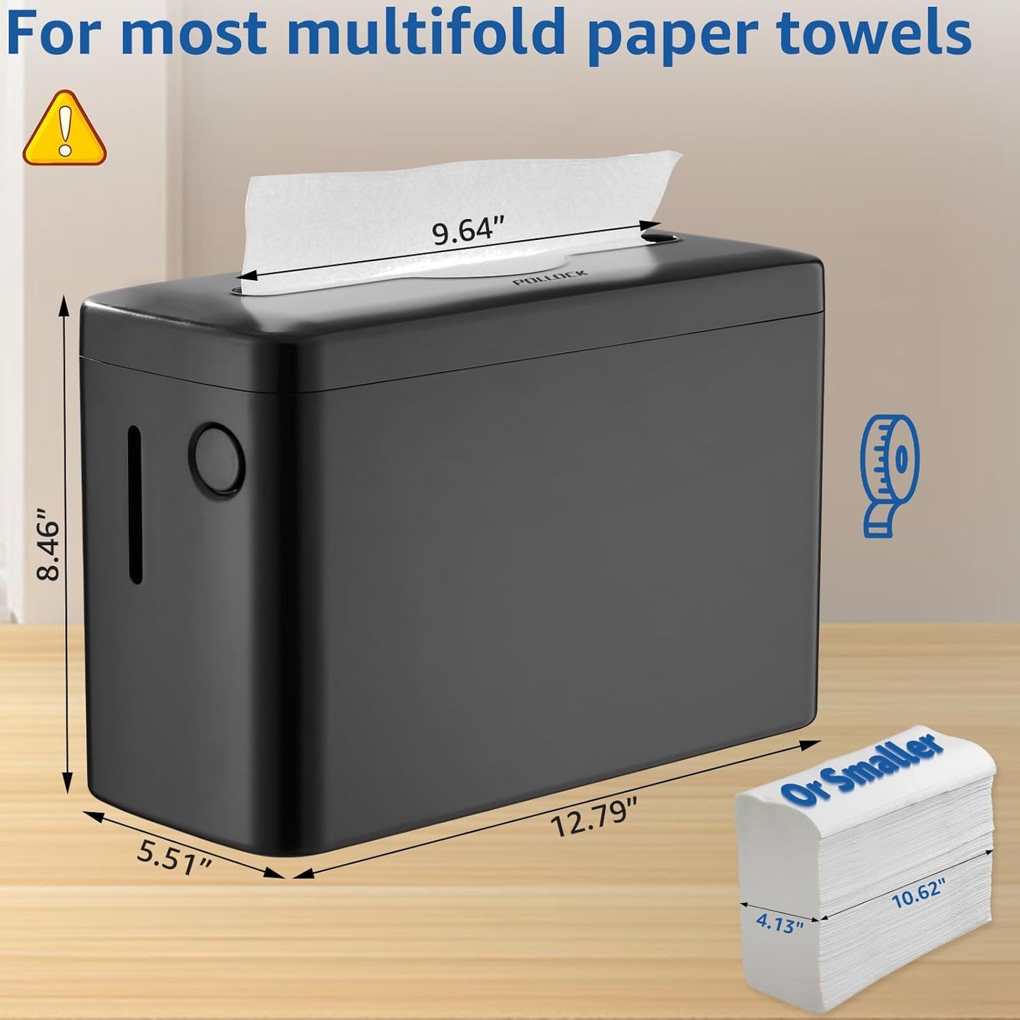 Paper Towel Dispenser Countertop, Multifold Trifold Paper Towel Holder, Hand Towel Dispenser, Commercial Paper Towel Dispenser,Paper Towel Holder for Home Kitchen Restaurant