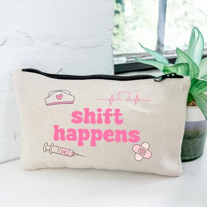 Moonlight Makers Funny Office Supplies Gift Set - Nurse Pen Set, To Do Or Not To Do Notepad, Shift Happens Zipper Pouch - Cute Stationery Sets for Women, Funny Gifts for Friends and Coworkers