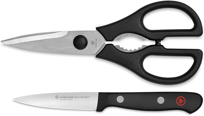 WÜSTHOF Gourmet 3" Paring Knife and Shears Set,Silver/ Black