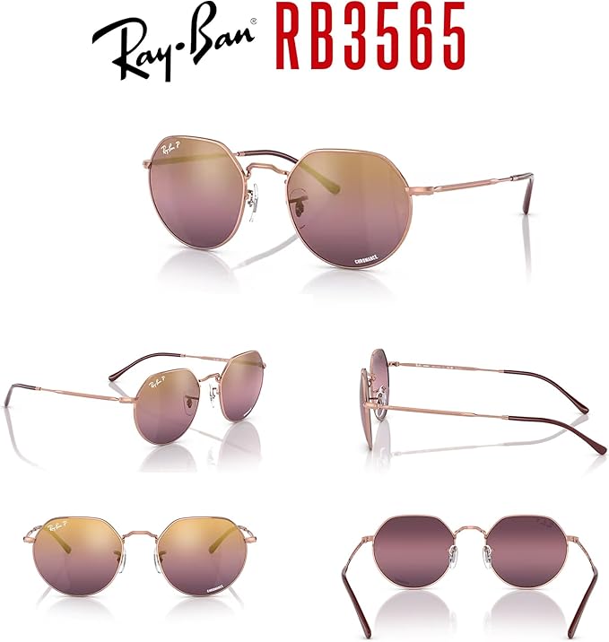 Ray-Ban Jack RB3565 Rounded Hexagonal Sunglasses for Men for Women +BUNDLE with ACCESSORY EYEWEAR KIT