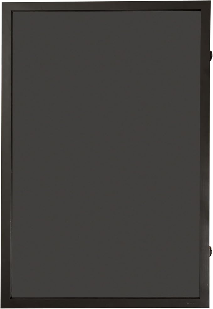Flash Furniture Banks Jersey Display Case, Hanging PVC Tube, Velvet Lined Back, Foam Sheet Insert, Acrylic Window, Anti-Theft Lock with Keys, 24x36, Black