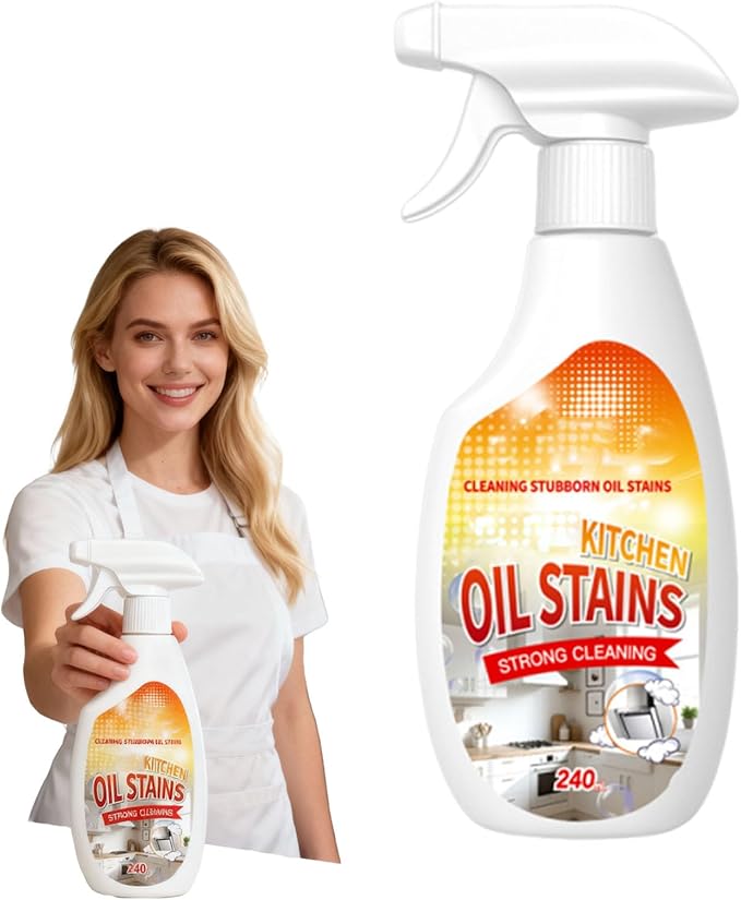 Fiell Heavy-Duty Kitchen Degreaser Foam Cleaner,Clean Kitchen up Oil Stains Spray,Multi Functiona Foam Cleaner Spray,Degreaser Cleaner Heavy Duty (1PC)