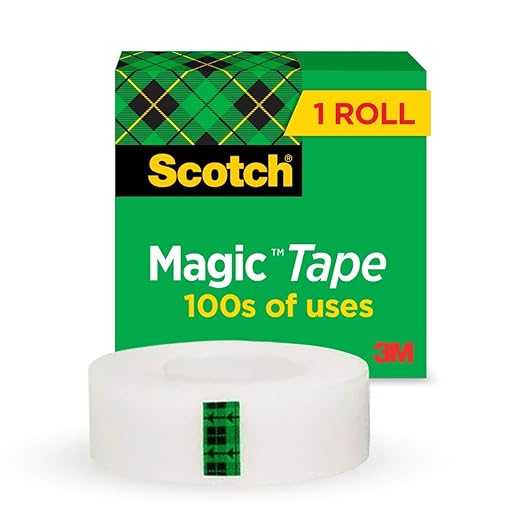 Scotch Magic Tape, Invisible, Home Office Supplies and Back to School Supplies for College and Classrooms, 1 Roll