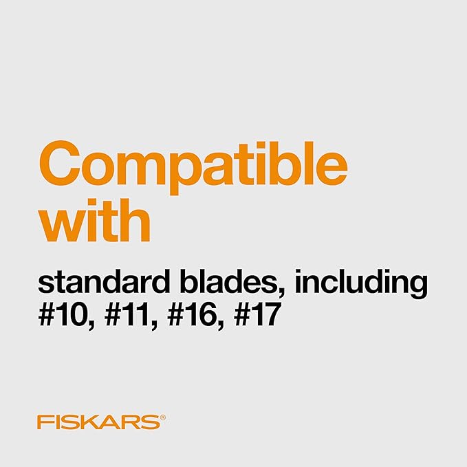 Fiskars Detail Craft Knife, Cool Gifts for Brother, Included with Protective Cover, 8", Exacto Knife for Crafting, Orange
