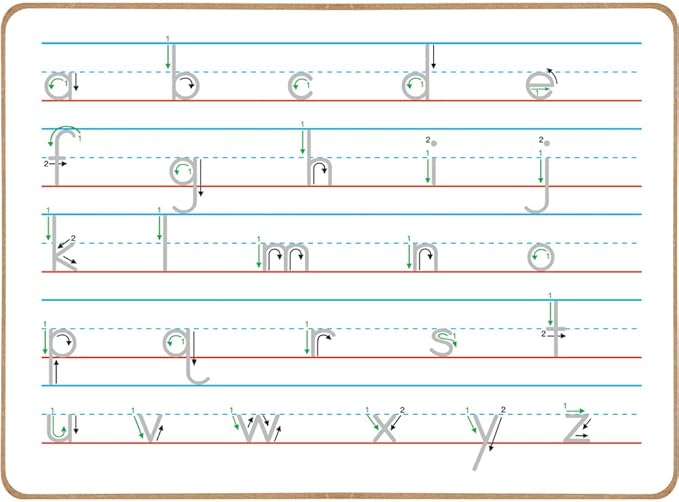 Really Good Stuff Trace 'N' Erase Uppercase and Lowercase Letter Formation Alphabet Dry Erase Boards - Pre-Writing Skills - Non-Magnetic, Two-Sided - Set of 6 Boards