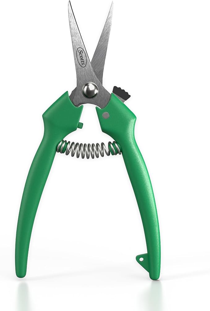 Scotts Straight Tip Floral Shears - Ultra Sharp Lightweight Gardening Scissors - Hand Pruner Pruning Shear for Flowers, Herbs, Roses and Indoor Plants