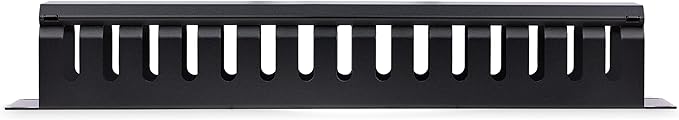 StarTech.com Horizontal 2U Server Rack Cable Management Finger Duct w/ Cover - 19" Network Rack Wire Duct Raceway Panel - Slotted Wire Duct (CMDUCT2U)
