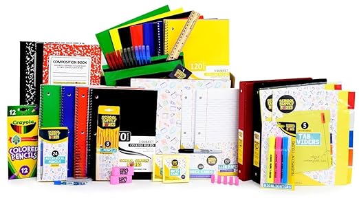 School Supply Boxes | Ultimate High School & College Pallet (96 Boxes) | Back to School Essentials Kit for Students & Teachers | Includes 1" Binders, College-Ruled Notebooks, Pencils, & More