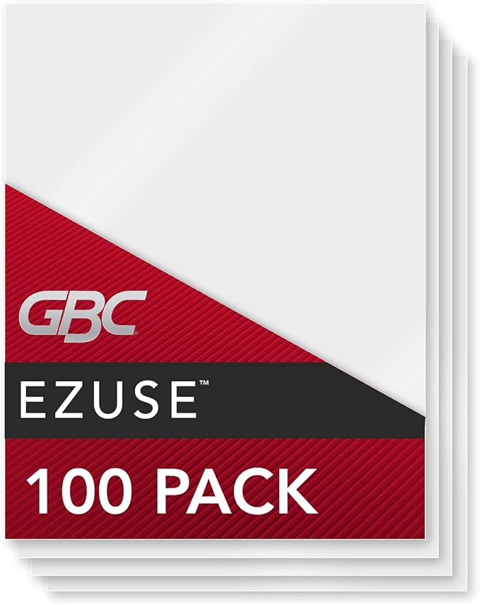 GBC Laminating Sheets, Thermal Laminating Pouches, Letter Size, 5 Mil, Speed Format, EZUse, 100 Pack, Blue (3200716)