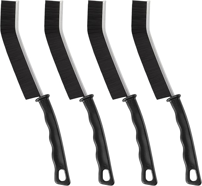 4pcs Hard Bristle Crevice Cleaning Brush Multifunctional Gap Scrub Cleaner Tool for Household Use, Kitchen Sink, Bathroom, Toilet Dead Corners, Window, Vehicle, Grout, Clean Tight Spaces