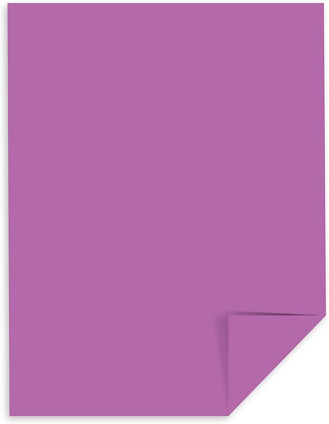 Astrobrights Color Cardstock, 65 lb Cover Weight, 8.5 x 11, Planetary Purple, 250/Pack