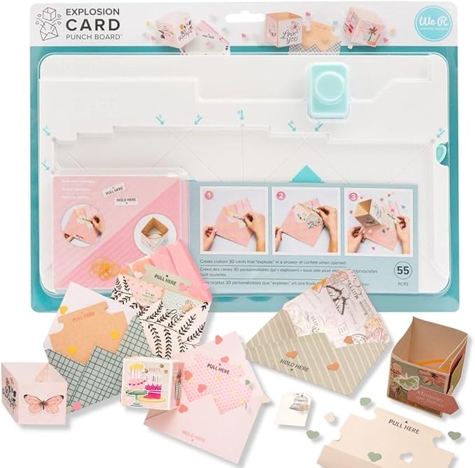 We R Memory Keepers Explosion Card Punch Board - Craft Tool for Card Making and Paper Crafting