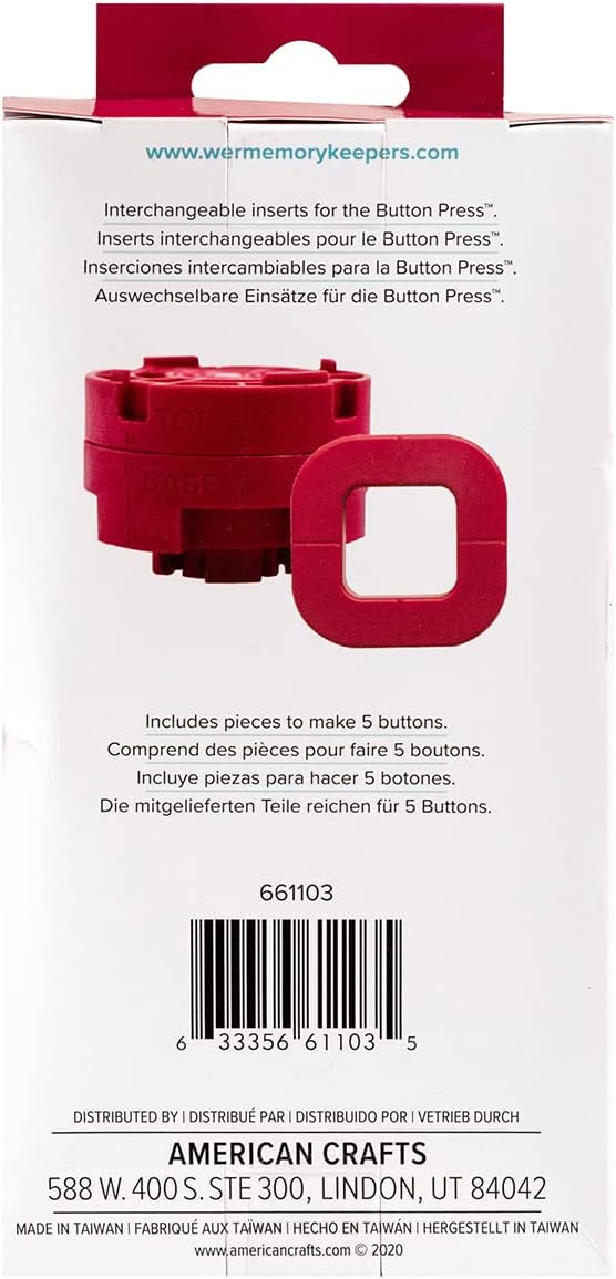 We R Memory Keepers Button Press Insert-Square (31mm)