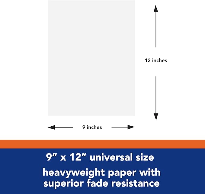 Tru-Ray® Construction Paper, 50% Recycled, 9" x 12", White, 50 Sheets/Pack, Case of 50 Packs, 2500 Sheets Total