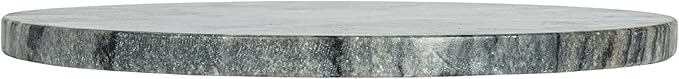 Creative Co-Op Round Marble Charcuterie or Cutting Board, Grey