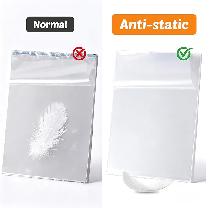 Anti-Static Thermal Laminating Pouches 9x11.5 Inches, Holds 8.5 x 11 Inch Sheets,5mil 100Pcs Hot Laminate Films, Clear Laminator Papers, Letter Size Lamination Sheets(Anti-Static 5Mil-100)