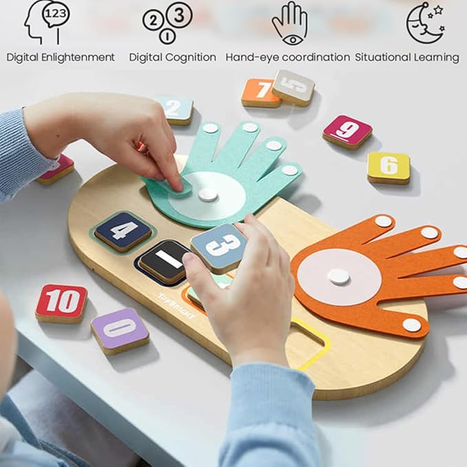 TOP BRIGHT Preschool Learning Toys for Toddlers 3-4, Montessori Toys for 3-5 Year Old Boys Girls Birthday Gifts, Educational Number Blocks Math Manipulatives