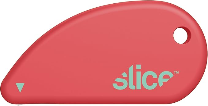 Slice Micro Safety Cutter | Safe Ceramic Box Cutter Lasting 11x Longer than Metal | Keychain Box Opener | Combo Pack | Blue + Orange