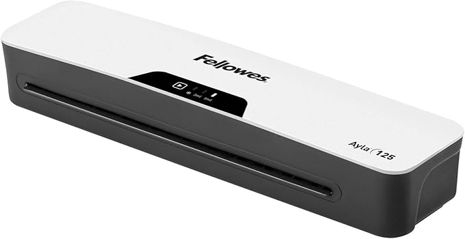 Fellowes Ayla 125 with Rapid 1 Minute Warm Up Paper Laminator Including Pouch Starter Kit (5752001)