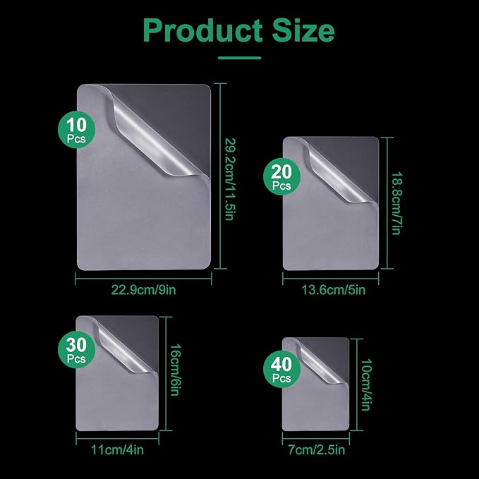 Outus Thermal Laminating Pouches Clear Laminator Pouches, 9 x 11.5, 5 x 7, 4 x 6, 2.2 x 3.7 Inches (100)