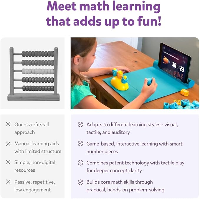 PlayShifu Math Games for Kids 5–7 – Plugo Count | STEM Learning Toy with Numbers & Operators | Fun Interactive Math Kit | Christmas Gift for Children