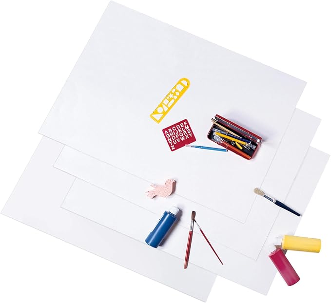 Pacon Super Value Poster Board, 22"X28", White, 50 Sheets