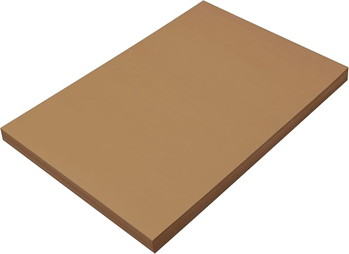 Prang (Formerly SunWorks) Construction Paper, Light Brown, 12" x 18", 100 Sheets